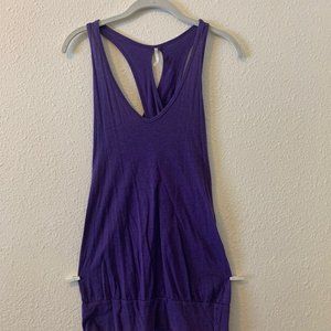 Purple criss cross in back tank